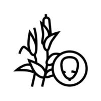 ilustração vetorial de ícone de linha de grão de milho vetor