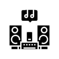 ilustração em vetor ícone de glifo de lazer de música