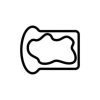 vetor de ícone de manteiga de noz. ilustração de símbolo de contorno isolado