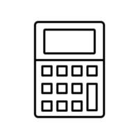 ícone de calculadora. ícone relacionado à educação. estilo de ícone de linha. design simples editável vetor