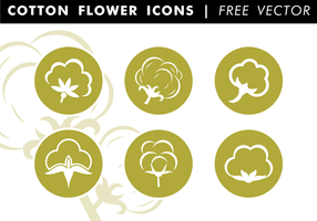 Algodão Flat Icons Free Vector