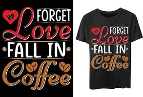 design de t-shirt de tipografia de café premium para amantes de café vetor