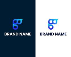 modelo de design de logotipo moderno letra g e b vetor