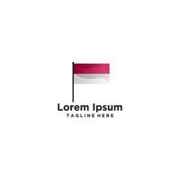 bandeira design indonésio colorido vetor