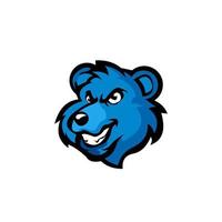 design de logotipo de mascote de urso colorido vetor