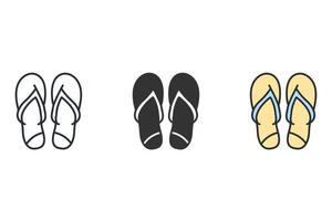 ícones de flip-flops símbolo elementos vetoriais para web infográfico vetor