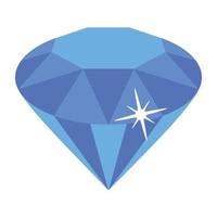 um ícone plano atraente de diamante vetor