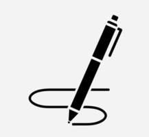 ilustração em vetor ícone caneta isolada no fundo branco.