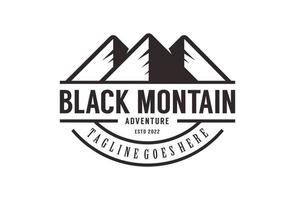 emblema do logotipo da montanha retrô vintage. ilustração em vetor retrô de aventura.