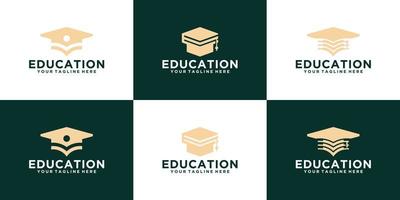 coleção de logotipo da academia toga para educação vetor