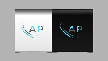 design criativo do logotipo da carta ap. ap design exclusivo. vetor