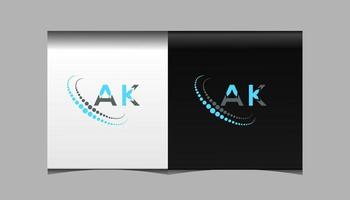 ak carta logotipo design criativo. k design exclusivo. vetor