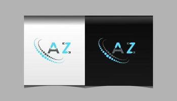 design criativo do logotipo da carta az. az design exclusivo. vetor