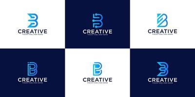 uma coleção de inspiração de design de logotipo de monograma para a letra b vetor