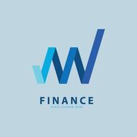 dobre o ícone de vetor de modelo de design de logotipo de gráfico financeiro de forma, logotipo de ilustração simples para empresa financeira. fundo gradiente azul