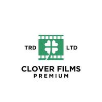 design de ícone de logotipo de filmes de filme trevo vetor