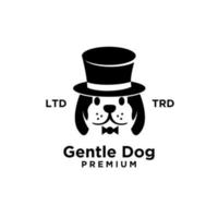 design de logotipo de cabeça de cachorro gentil vetor