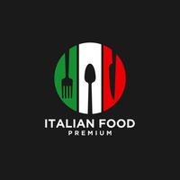 ilustração de design de logotipo de vetor de comida italiana