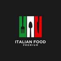 ilustração de design de logotipo de vetor de comida italiana