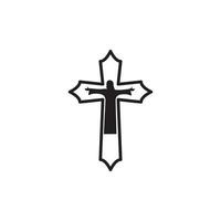 ícone de cruz de religião eps 10 vetor