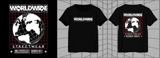 design gráfico estético mundial para camiseta streetwear e estilo urbano vetor