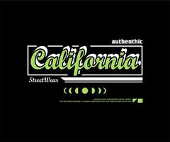 design gráfico da califórnia para camiseta street wear e estilo urbano vetor