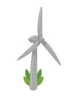moinho de vento turbina energia limpa vetor