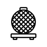 ilustração de contorno de vetor de ícone de ferro de waffle