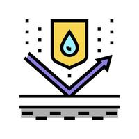 ilustração vetorial de ícone de cor de camada de proteção à prova d'água vetor