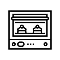 ilustração vetorial de ícone de linha de sobremesa de cozimento de forno vetor