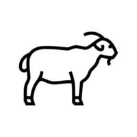 ilustração vetorial de ícone de linha de animais domésticos de cabra vetor