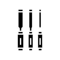 ferramentas de carpinteiro de cinzel ilustração em vetor ícone glifo
