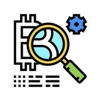 ilustração em vetor ícone de cor ico de desenvolvimento de token