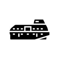 ilustração vetorial de ícone de glifo de barco salva-vidas vetor