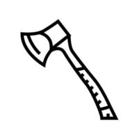 ilustração vetorial de ícone de linha de machado de caça vetor