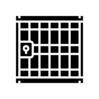 ilustração em vetor ícone de glifo de dicionário de direito prisional