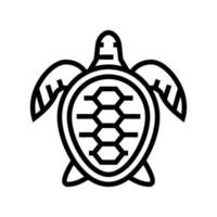 ilustração vetorial de ícone de linha do oceano de tartaruga vetor
