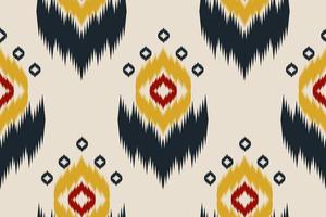 ikat sem costura padrão étnico em tribal. design para plano de fundo, papel de parede, ilustração vetorial, tecido, roupas, tapetes, bordados. vetor