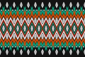 arte ikat étnica abstrata. padrão sem emenda em tribal. estilo mexicano listrado. design para plano de fundo, ilustração, embrulho, roupas, batik, tecido, bordado. vetor