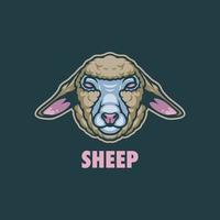 logotipo de mascote de ovelhas vetor
