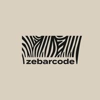 logotipo de código de barras zebra vetor