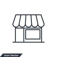 loja ícone logotipo ilustração vetorial. modelo de símbolo de mercado para coleção de design gráfico e web vetor