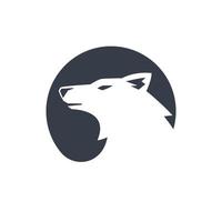 logotipo de lobo simples vetor