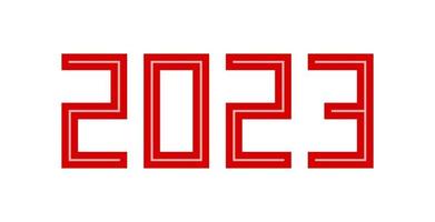 feliz ano novo 2023 com estilo criativo de ilustração vetorial de números. vetor