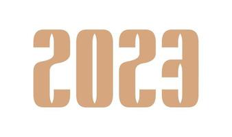 feliz ano novo 2023 com ilustração vetorial de números vetor