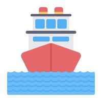 ícone de design moderno do navio vetor