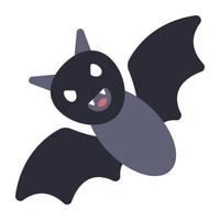 um ícone de design exclusivo de morcego de halloween vetor
