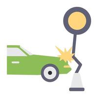 ícone de design moderno de acidente de carro vetor