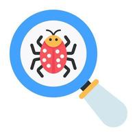 ícone de design perfeito do bug de pesquisa vetor