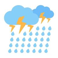 ícone de design vetorial de dia chuvoso ensolarado vetor